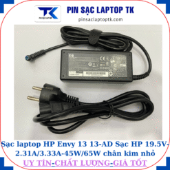 Sạc HP Envy 13 13-AD Sạc HP 19.5V-2.31A/3.33A-45W/65W chân kim nhỏ màu xanh(4.5mm*3.0mm), sạc 45W