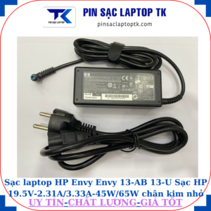 Sạc Envy Envy 13-AB 13-U Sạc HP 19.5V-2.31A/3.33A-45W/65W chân kim nhỏ màu xanh(4.5mm*3.0mm), sạc 45W