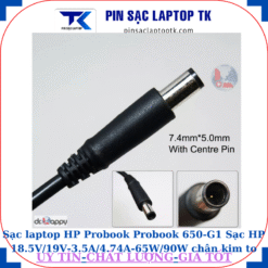 Sạc laptop HP Probook Probook 650-G1 Sạc HP 18.5V/19V-3.5A/4.74A-65W/90W chân kim to(7.4mm*5.0mm)
