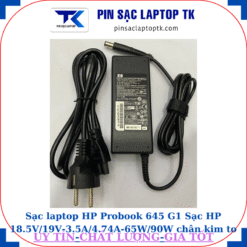 Sạc HP Probook 645 G1 Sạc HP 18.5V/19V-3.5A/4.74A-65W/90W chân kim to(7.4mm*5.0mm), sạc 90W
