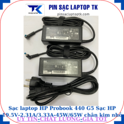 Sạc HP Probook 440 G5 Sạc HP 19.5V-2.31A/3.33A-45W/65W chân kim nhỏ màu xanh(4.5mm*3.0mm)