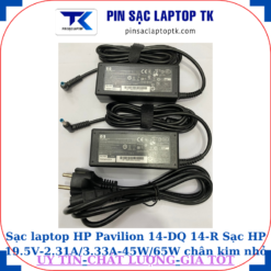 Sạc HP Pavilion 14-DQ 14-R Sạc HP 19.5V-2.31A/3.33A-45W/65W chân kim nhỏ màu xanh(4.5mm*3.0mm)