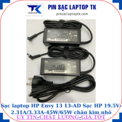 Sạc HP Envy 13 13-AD Sạc HP 19.5V-2.31A/3.33A-45W/65W chân kim nhỏ màu xanh(4.5mm*3.0mm)