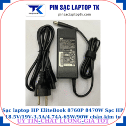 Sạc HP EliteBook 8760P 8470W Sạc HP 18.5V/19V-3.5A/4.74A-65W/90W chân kim to(7.4mm*5.0mm), sạc 90W