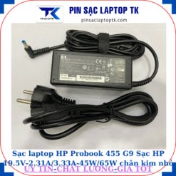 Sạc HP Probook 455 G9 Sạc HP 19.5V-2.31A/3.33A-45W/65W chân kim nhỏ màu xanh(4.5mm*3.0mm), sạc 45W