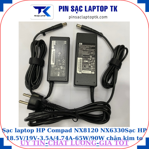 Sạc HP Compad NX8120 NX6330 Sạc HP 18.5V/19V-3.5A/4.74A-65W/90W chân kim to(7.4mm*5.0mm)