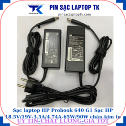Sạc HP Probook 640 G1 Sạc HP 18.5V/19V-3.5A/4.74A-65W/90W chân kim to(7.4mm*5.0mm)