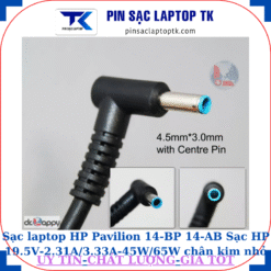Sạc laptop HP Pavilion 14-BP 14-AB Sạc HP 19.5V-2.31A/3.33A-45W/65W chân kim nhỏ màu xanh(4.5mm*3.0mm)