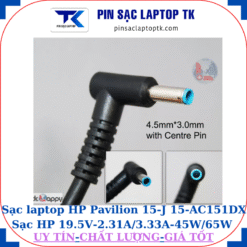 Sạc laptop HP Pavilion 15-J 15-AC151DX Sạc HP 19.5V-2.31A/3.33A-45W/65W chân kim nhỏ màu xanh(4.5mm*3.0mm)