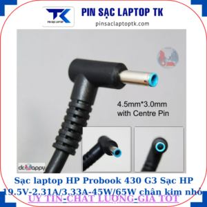Sạc laptop HP Probook 430 G3 Sạc HP 19.5V-2.31A/3.33A-45W/65W chân kim nhỏ màu xanh(4.5mm*3.0mm)