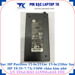 Sạc HP Pavilion 15-bc251nr 15-bc220nr Sạc HP 19.5V-7.7A-150W chân kim nhỏ màu xanh(4.5mm*3.0mm), thông số