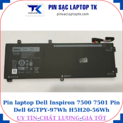 Pin Dell Inspiron 7500 7501 Pin Dell 6GTPY-97Wh H5H20-56Wh, pin 56Wh