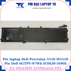 Pin Dell Precision 5510 M5510 Pin Dell 6GTPY-97Wh H5H20-56Wh, pin 97Wh