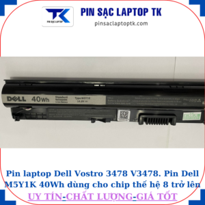 Pin Dell Vostro 3478 V3478. Pin Dell M5Y1K 40Wh dùng cho chip thế hệ 8 trở lên