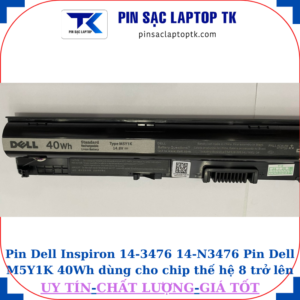 Pin Dell Inspiron 3576 15-3576 Pin Dell M5Y1K 40Wh dùng cho chip thế hệ 8 trở lên