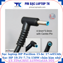 Sạc laptop HP Pavilion 15-bc 17-w053dx Sạc HP 19.5V-7.7A-150W chân kim nhỏ màu xanh(4.5mm*3.0mm)