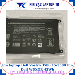 Pin Dell Vostro 3580 15-3580 Pin Dell WDXOR 42Wh, thông số