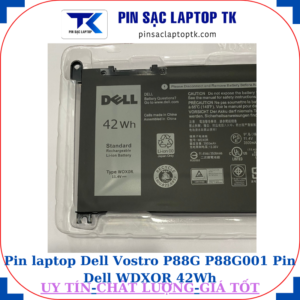 Pin Dell Vostro P88G P88G001 Pin Dell WDXOR 42Wh, logo Dell