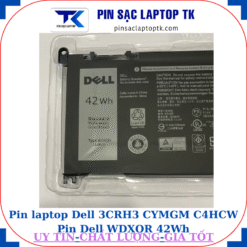 Pin Dell 3CRH3 CYMGM C4HCW Pin Dell WDXOR 42Wh, logo Dell