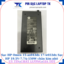 Sạc HP Omen 15-ax043dx 17-w033dx Sạc HP 19.5V-7.7A-150W chân kim nhỏ màu xanh(4.5mm*3.0mm)