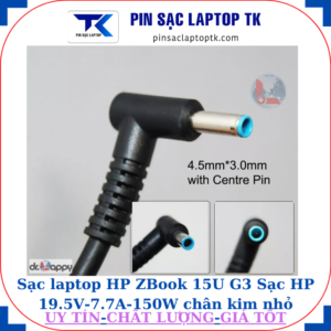 Sạc laptop HP ZBook 15U G3 Sạc HP 19.5V-7.7A-150W chân kim nhỏ màu xanh(4.5mm*3.0mm)
