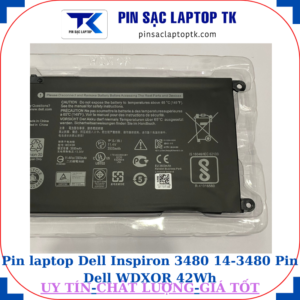 Pin Dell Inspiron 3480 14-3480 Pin Dell WDXOR 42Wh, thông số
