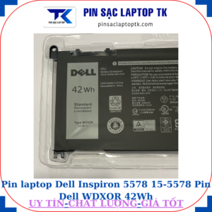 Pin Dell Inspiron 5578 15-5578 Pin Dell WDXOR 42Wh, logo dell