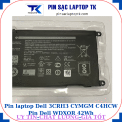 Pin Dell 3CRH3 CYMGM C4HCW Pin Dell WDXOR 42Wh, thông số