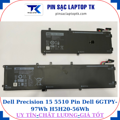 Pin laptop Dell Precision 15 5510 Pin Dell 6GTPY-97Wh H5H20-56Wh