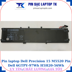 Pin Dell Precision 15 M5520 Pin Dell 6GTPY-97Wh H5H20-56Wh, pin 97Wh