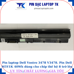 Pin Dell Vostro 3478 V3478. Pin Dell M5Y1K 40Wh dùng cho chip thế hệ 8 trở lên