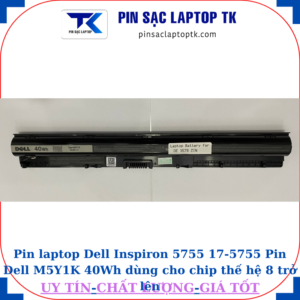 Pin laptop Dell Inspiron 5755 17-5755 Pin Dell M5Y1K 40Wh dùng cho chip thế hệ 8 trở lên