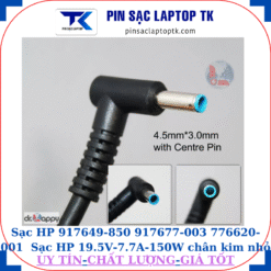 Sạc laptop HP 917649-850 917677-003 776620-001 Sạc HP 19.5V-7.7A-150W chân kim nhỏ màu xanh(4.5mm*3.0mm)
