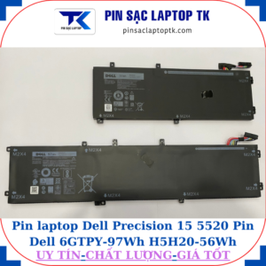 Pin laptop Dell Precision 15 5520 Pin Dell 6GTPY-97Wh H5H20-56Wh