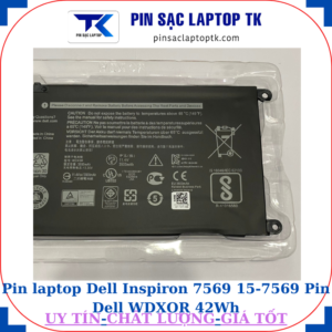 Pin Dell Inspiron 7569 15-7569 Pin Dell WDXOR 42Wh, thông số