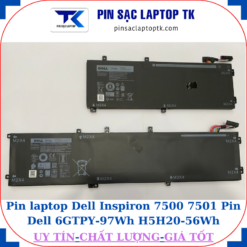 Pin laptop Dell Inspiron 7500 7501 Pin Dell 6GTPY-97Wh H5H20-56Wh