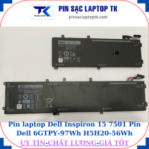 Pin laptop Dell Inspiron 15 7501 Pin Dell 6GTPY-97Wh H5H20-56Wh
