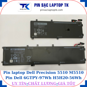 Pin laptop Dell Precision 5510 M5510 Pin Dell 6GTPY-97Wh H5H20-56Wh