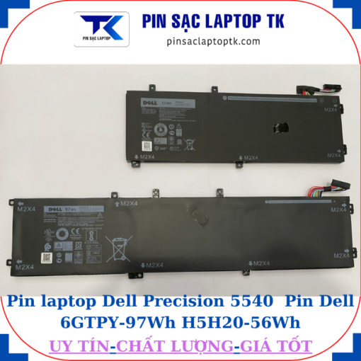 Pin laptop Dell Precision 5540 Pin Dell 6GTPY-97Wh H5H20-56Wh