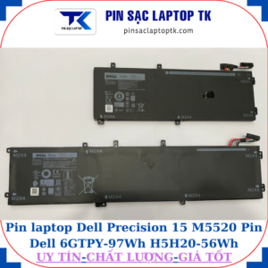 Pin laptop Dell Precision 15 M5520 Pin Dell 6GTPY-97Wh H5H20-56Wh