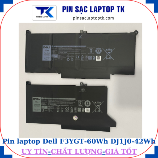 Pin Dell F3YGT-60Wh DJ1J0-42Wh