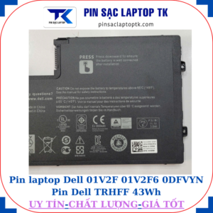 Pin Dell 01V2F 01V2F6 0DFVYN Pin Dell TRHFF 43Wh