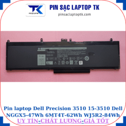 Pin Dell Precision 3510 15-3510 Pin Dell NGGX5-47Wh 6MT4T-62Wh WJ5R2-84Wh, pin 84Wh