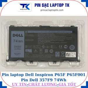 Pin Dell Inspiron P65F P65F001 Pin Dell 357F9 74Wh