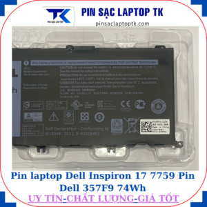 Pin Dell Inspiron 17 7759 Pin Dell 357F9 74Wh