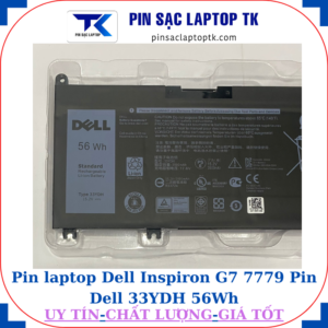 Pin Dell Inspiron G7 7779 Pin Dell 33YDH 56Wh