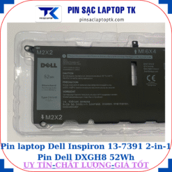 Pin Dell Inspiron 13-7391 2-in-1 Pin Dell DXGH8 52Wh