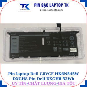 Pin Dell G8VCF HK6N545W DXGH8 Pin Dell DXGH8 52Wh