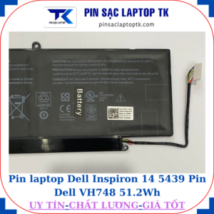 Pin Dell Inspiron 14 5439 Pin Dell VH748 51.2Wh