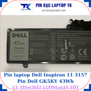 Pin Dell Inspiron 11 3157 Pin Dell GK5KY 43Wh